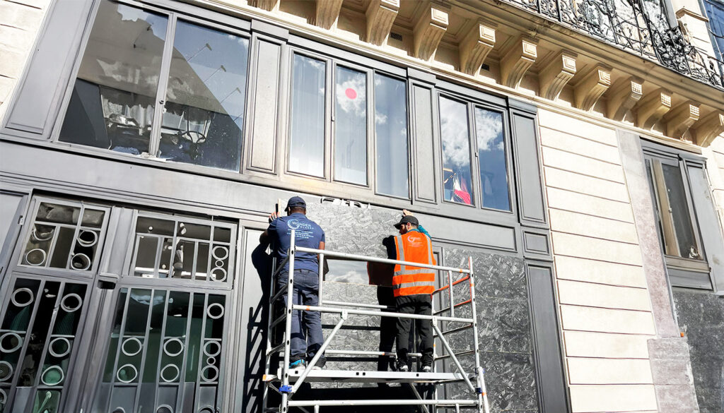 Installation de palissade en bois